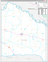 Red River County Wall Map Premium Style 2026
